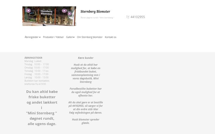 Skjermbilde av sternbergblomster.dk
