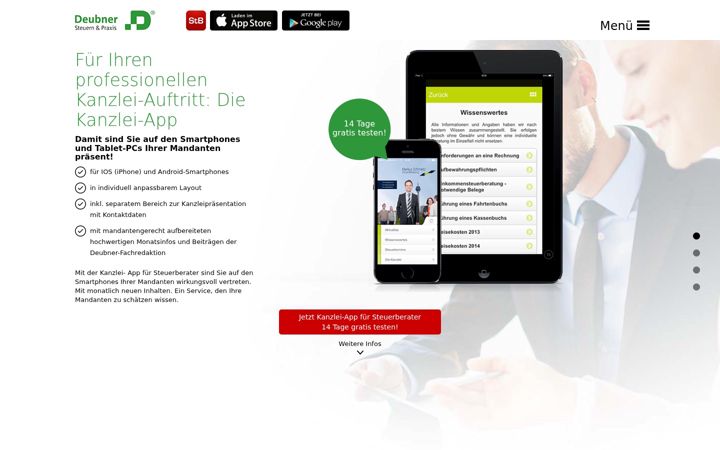 Screenshot van steuerberater-kanzlei-app.de