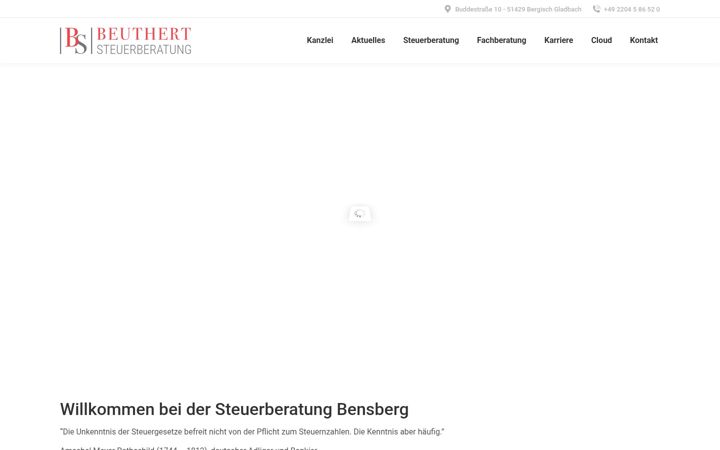 Captura de pantalla de steuerberatung-bensberg.de