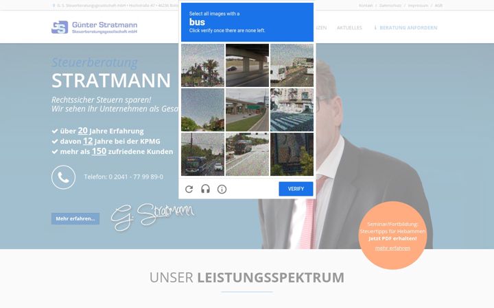 Snímek obrazovky steuerberatung-stratmann.de