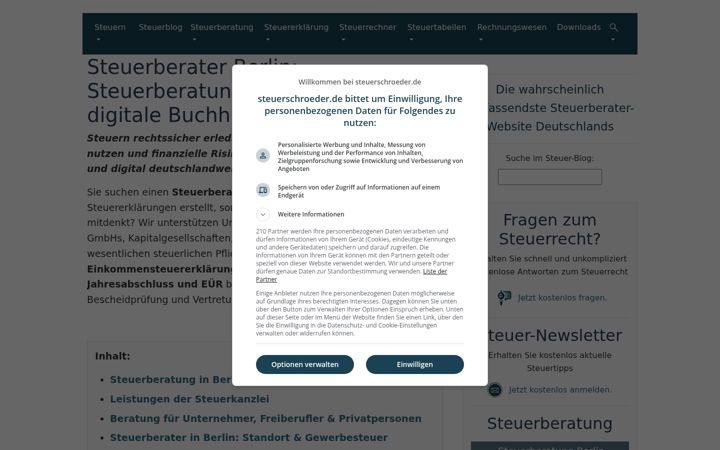 Screenshot of steuerschroeder.de