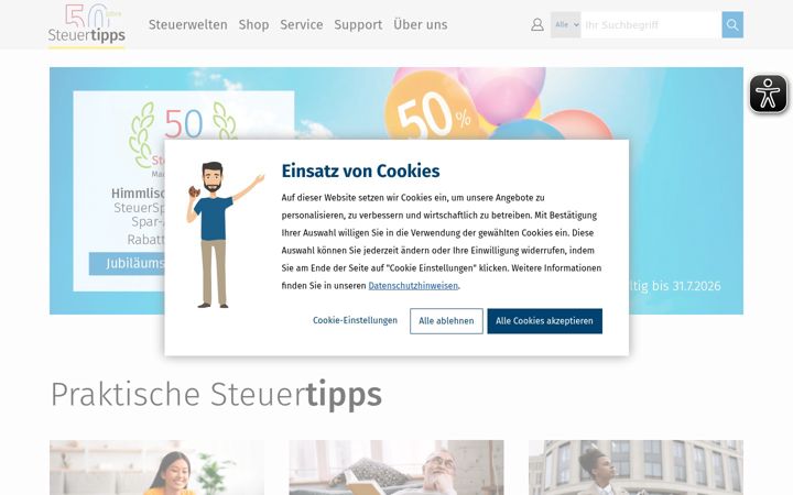 Screenshot of steuertipps.de