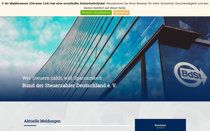Screenshot of steuerzahler.de