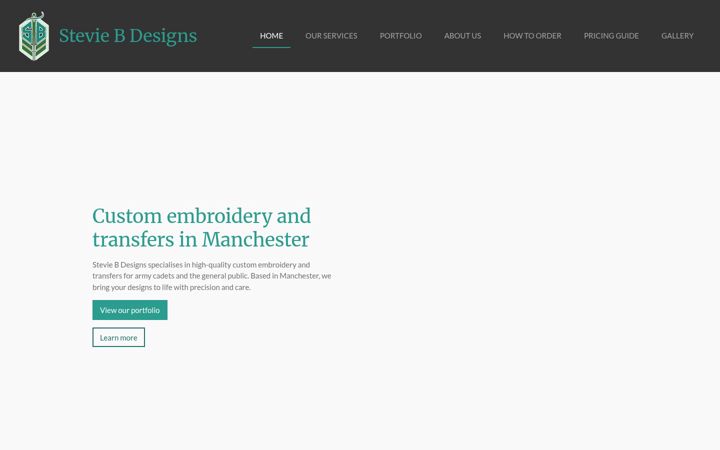Snímek obrazovky steviebdesigns.co.uk