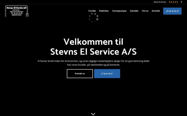 Screenshot of stevnselservice.dk