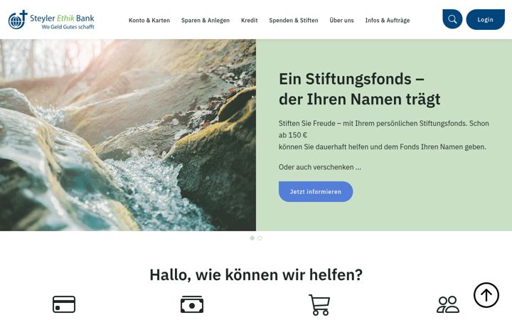 Képernyőkép: steyler-bank.de