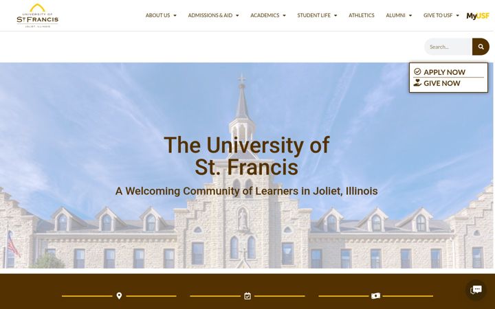 Screenshot of stfrancis.edu