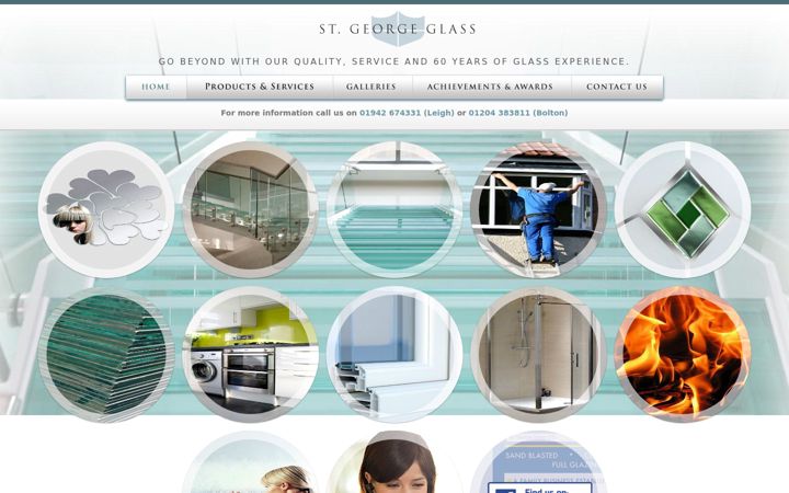 Screenshot of stgeorgeglass.co.uk