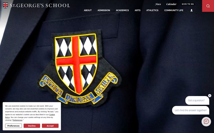 Screenshot of stgeorges.edu