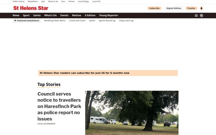 Screenshot of sthelensstar.co.uk