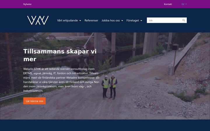 Skärmbild av sthk.se