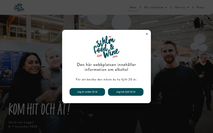 Screenshot of sthlmfoodandwine.se