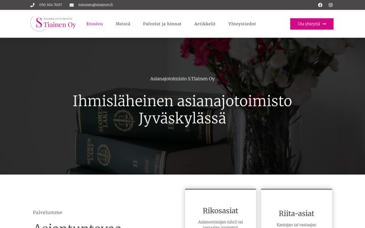 Screenshot of stiainen.fi