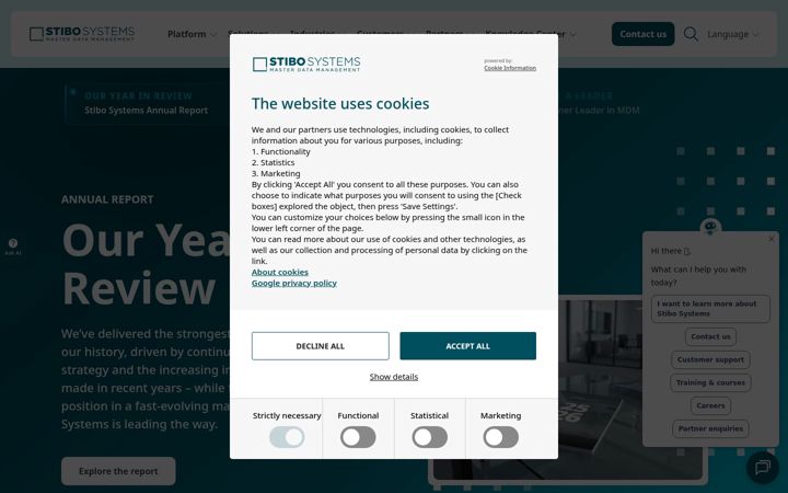 Skærmbillede af stibosystems.com
