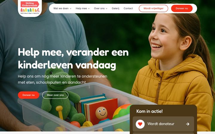 Ekraanipilt saidist stichting-kinderarmoede.nl