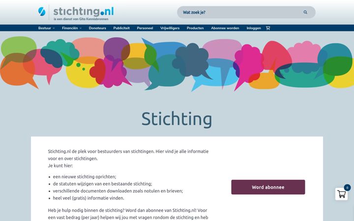 Screenshot ta' stichting.nl
