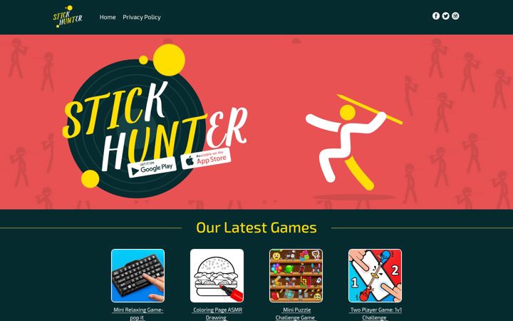 Screenshot of stick-hunter.com