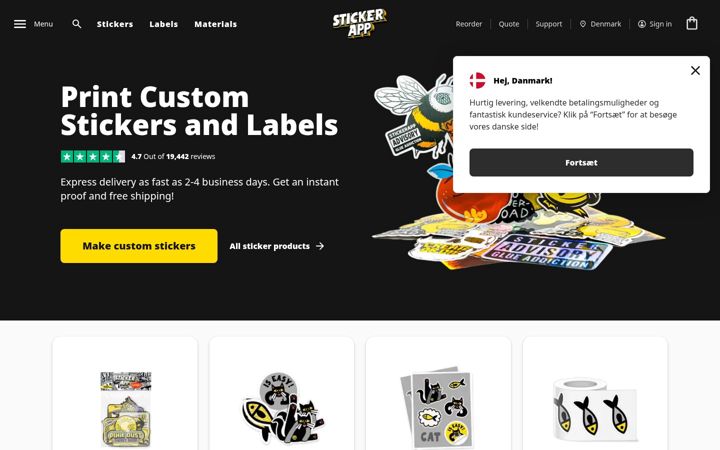 Screenshot of stickerapp.com