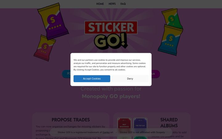 Screenshot of stickergo.app