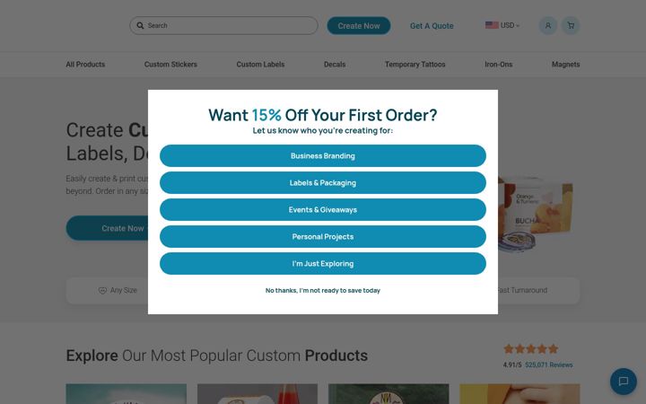Screenshot of stickeryou.com