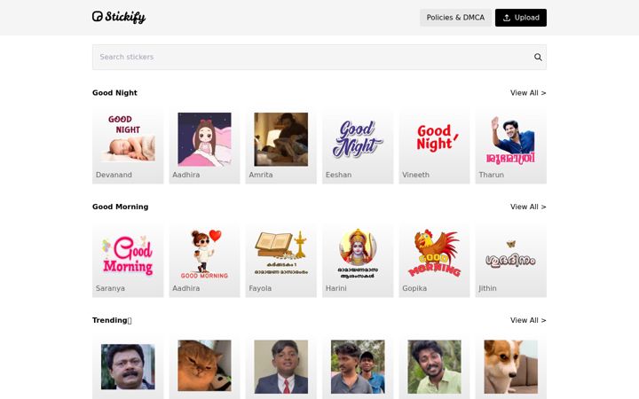 Screenshot ta' stickify-api.com