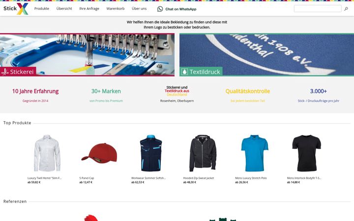 Screenshot of stickx.de
