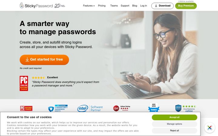 Screenshot of stickypassword.com