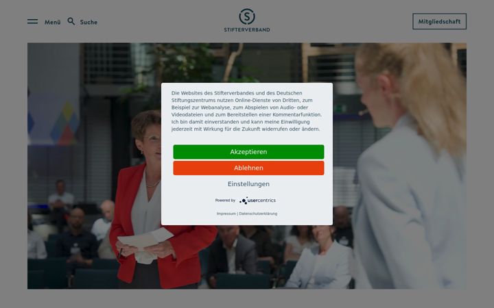 Screenshot of stifterverband.org