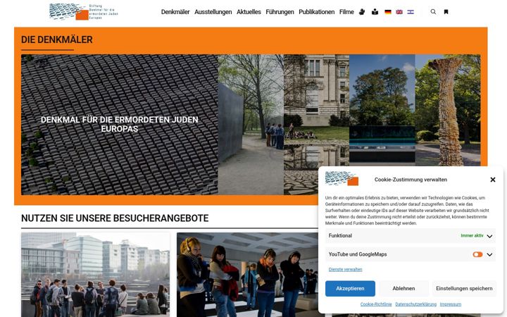 Screenshot of stiftung-denkmal.de