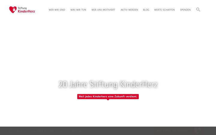Screenshot of stiftung-kinderherz.de