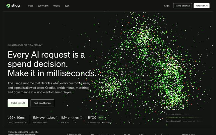 Screenshot of stigg.io