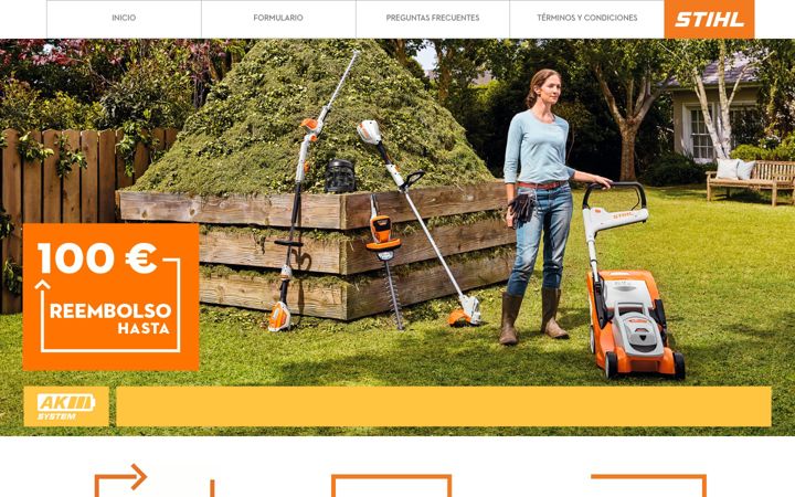 Skjermbilde av stihl-cashback.es