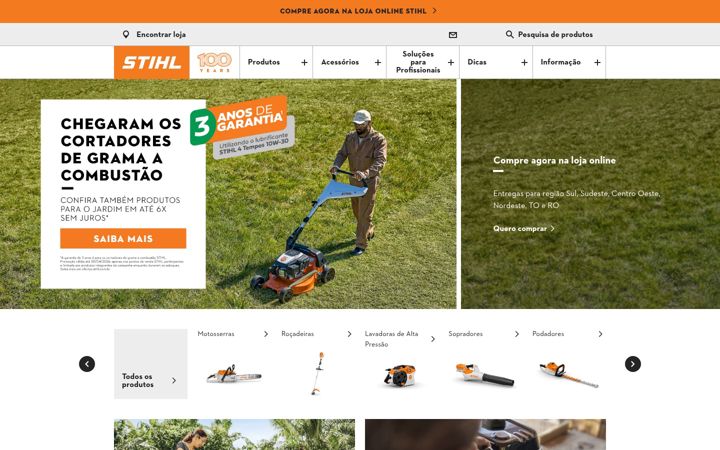 Screenshot of stihl.com.br