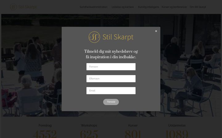 Screenshot of stil-skarpt.dk
