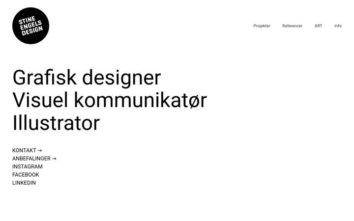 Screenshot of stineengelsdesign.com