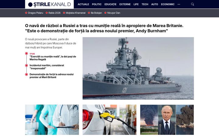 Zrzut ekranu stirilekanald.ro