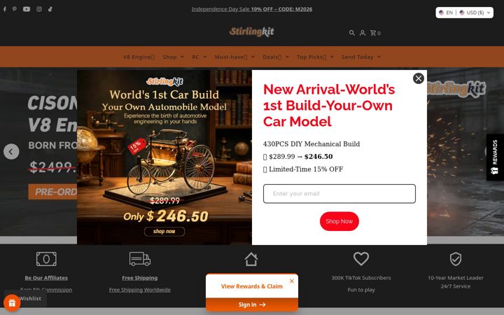 Screenshot of stirlingkit.com