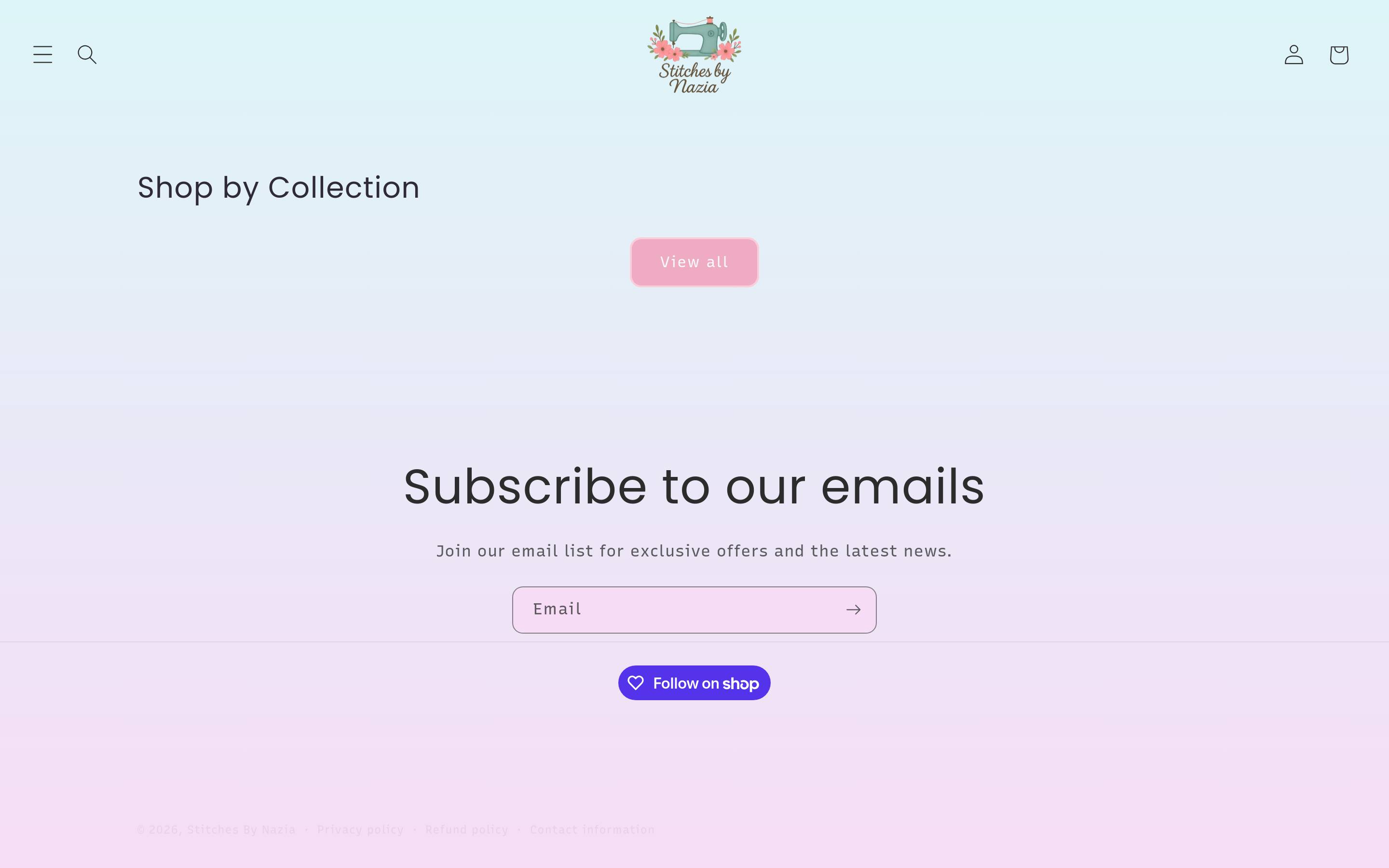 Screenshot of stitchesbynazia.com