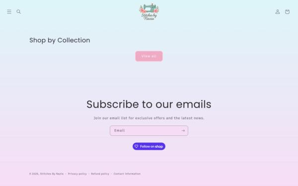 Screenshot of stitchesbynazia.com