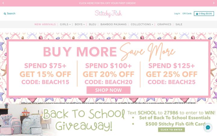 Screenshot of stitchyfish.com