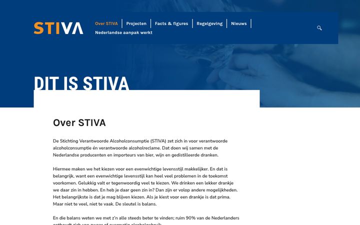 Snímek obrazovky stiva.nl