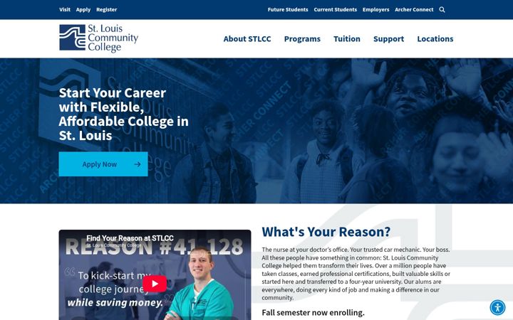 Screenshot of stlcc.edu