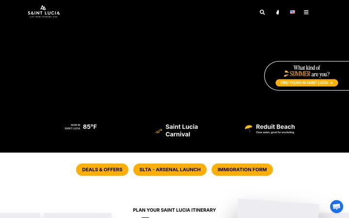 Screenshot of stlucia.org