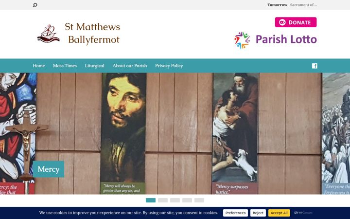 Screenshot of stmatthewsballyfermot.com