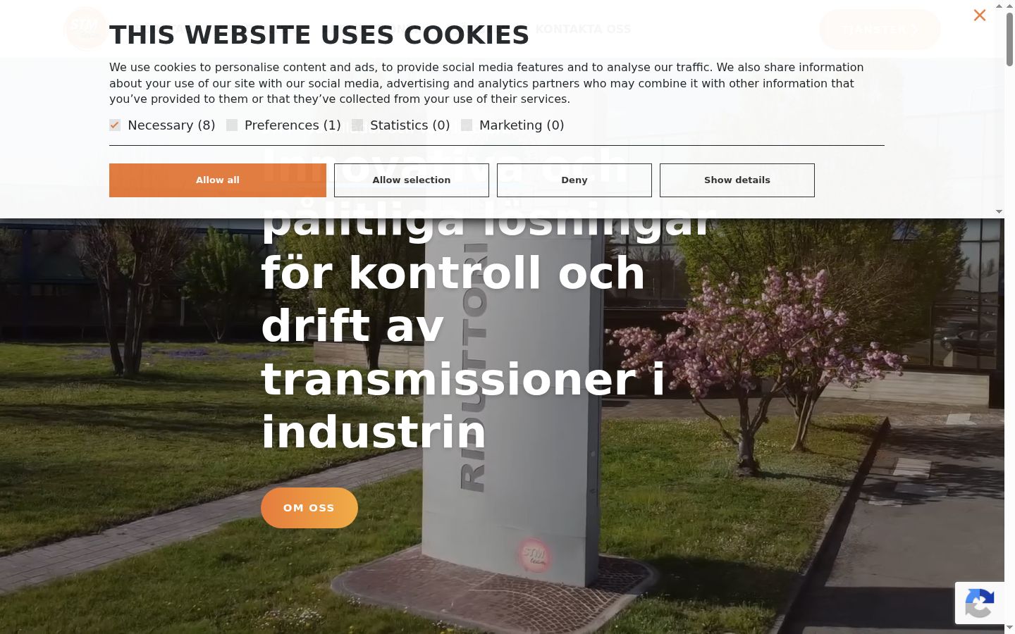 Ekrānuzņēmums ar piekrišanas baneri, kas tika rādīts pirms jebkādas mijiedarbības