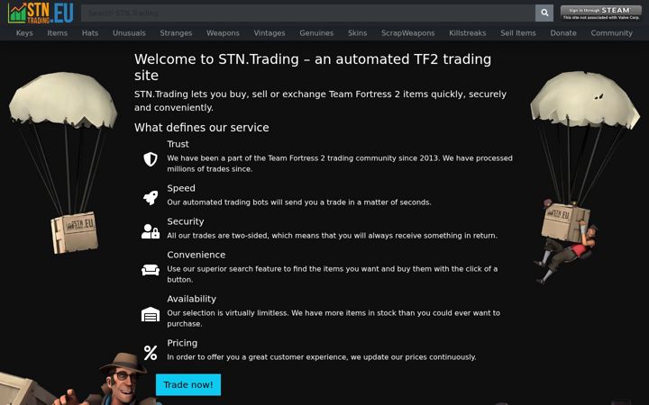 Screenshot of stntrading.eu