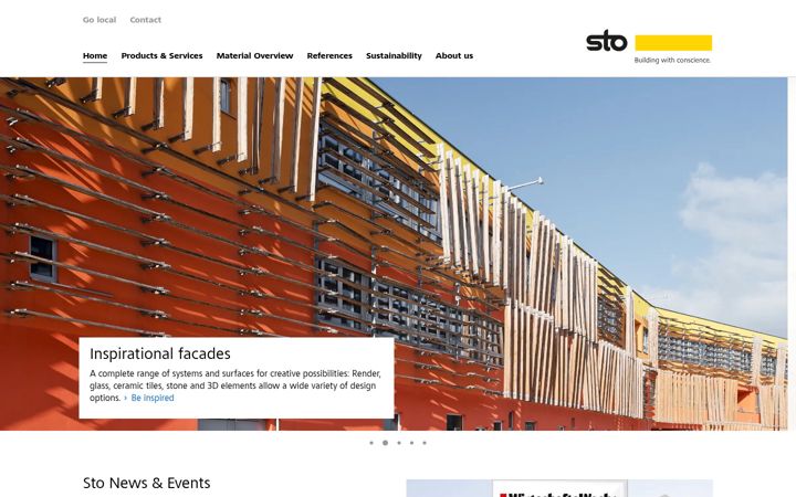 Screenshot of sto.com