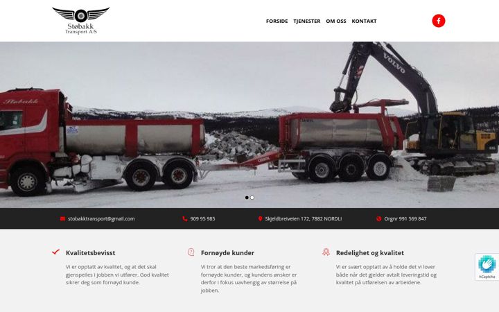 Ekrano kopija stobakktransport.no
