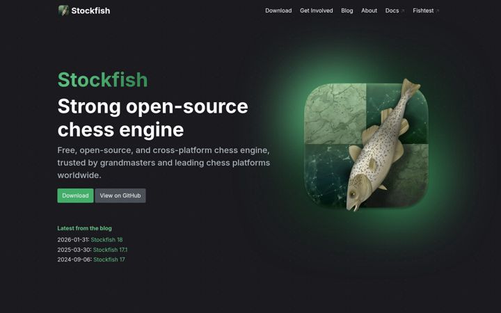 Capture d'écran de stockfishchess.org