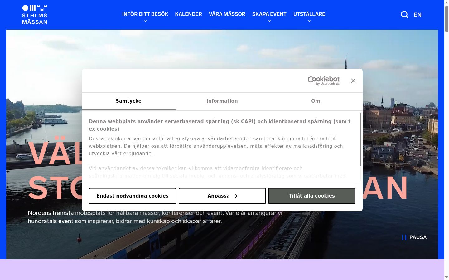 Sutikimo reklamjuostės, rodytos prieš bet kokią sąveiką, ekrano kopija